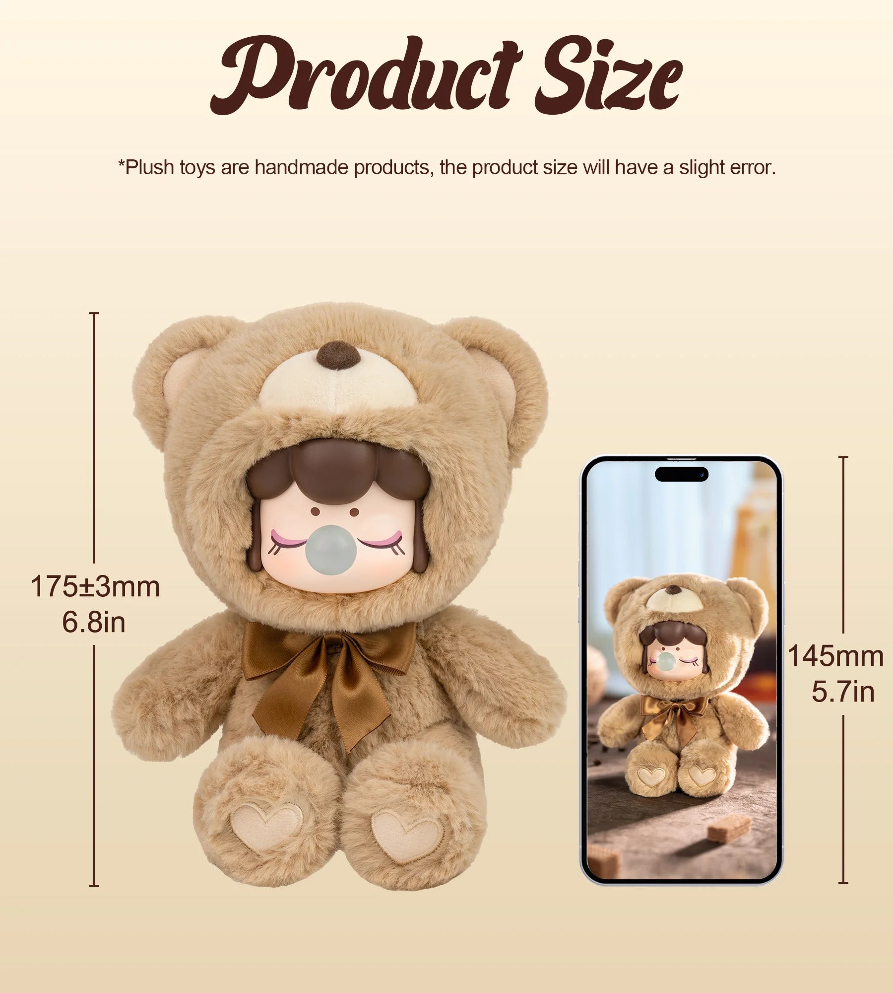 Robotime Rolife Nanci Chocolate Colorful Plush Bear Series Blind Box Handmade Decoration Surprise Box Children's Christmas Gifts