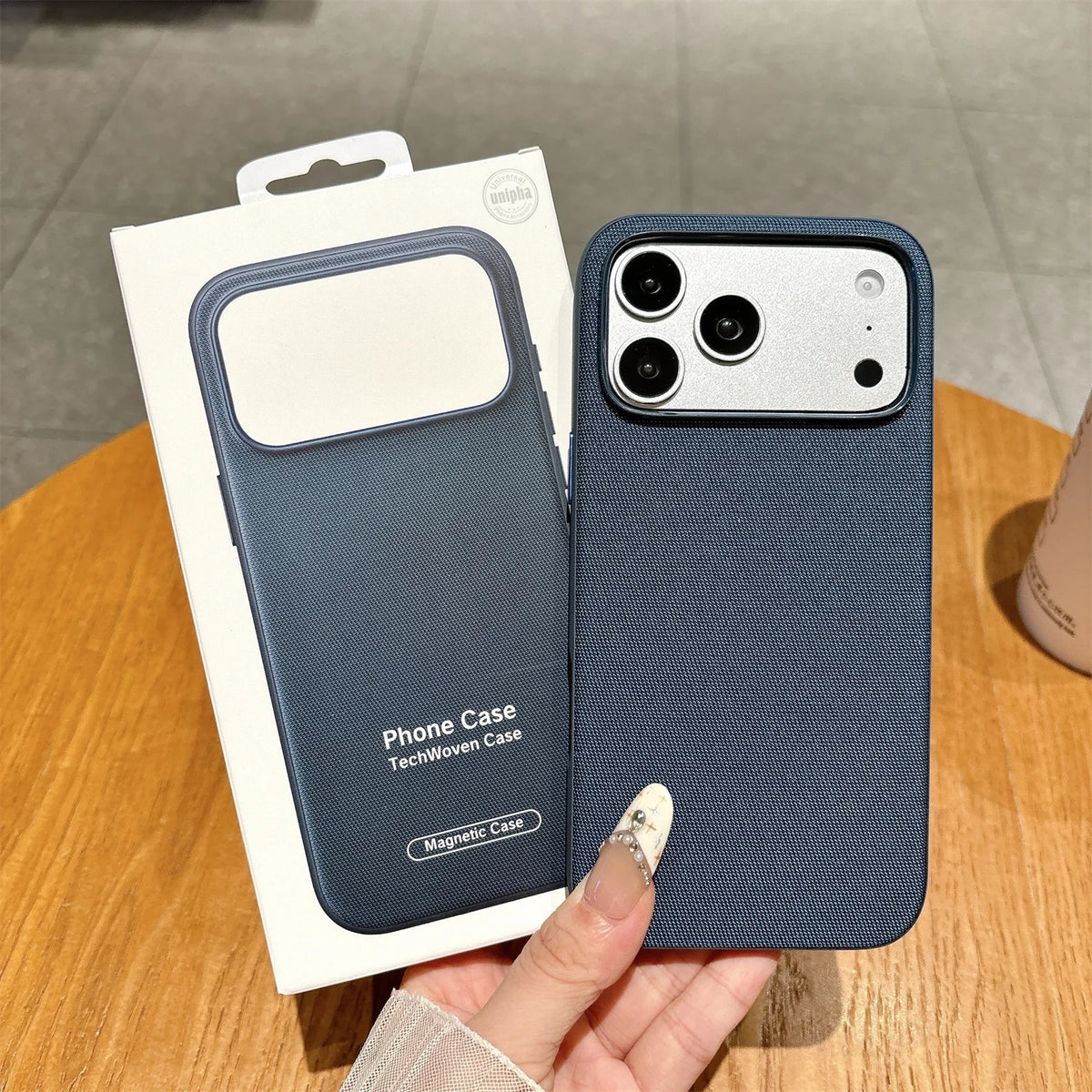 Magnetic Woven Phone Case for iPhone 18 17 16 15 Pro Max MagSafe Cover