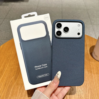 Magnetic Woven Phone Case for iPhone 18 17 16 15 Pro Max MagSafe Cover