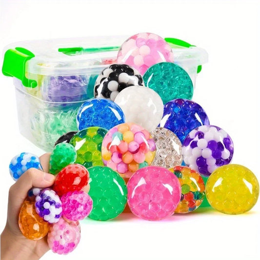 9 Pack Mini Stress Ball Random Squishy Toy Stress Relief Ball Relieve Work Anxiety Exercise Hand Flexibility Party Favors
