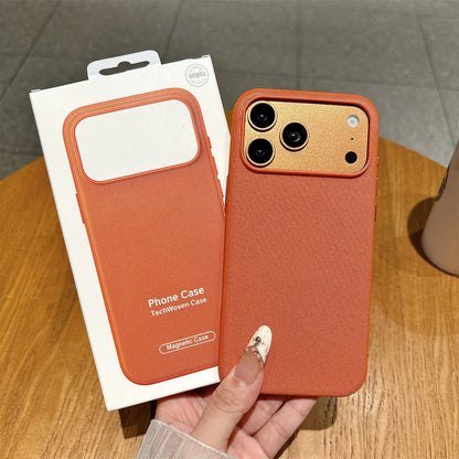 Magnetic Woven Phone Case for iPhone 18 17 16 15 Pro Max MagSafe Cover