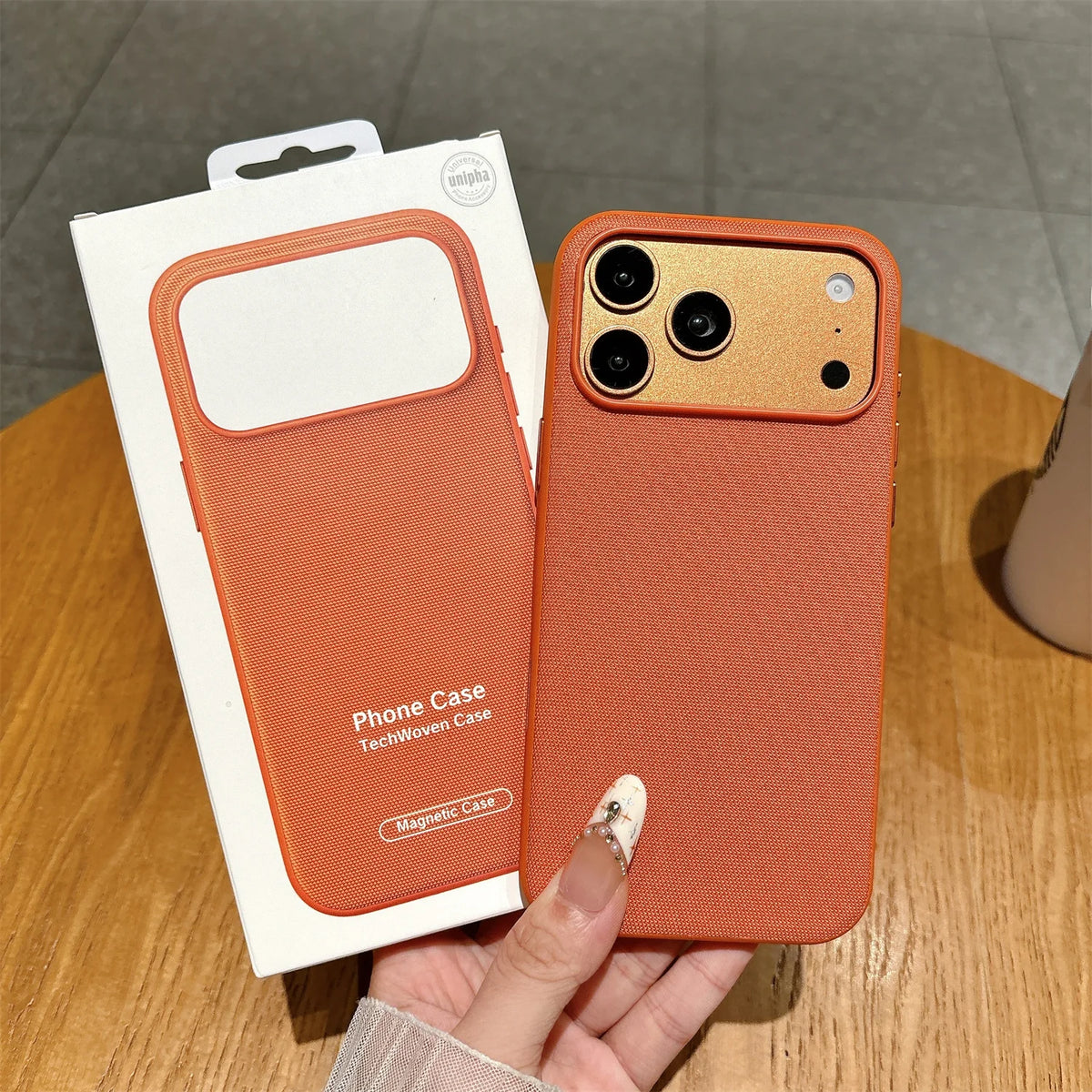 Magnetic Woven Phone Case for iPhone 18 17 16 15 Pro Max MagSafe Cover