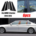 1Set Black Car Door Window Pillar Posts Molding Cover Trim Kit for BMW 5 Series F10 F11 F07 2010-2015 2016