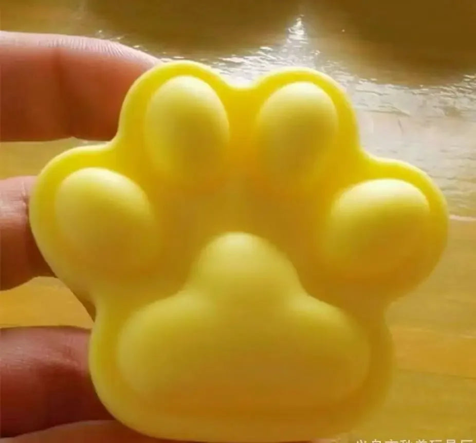 1pc Croissant Fried Dough Stick Cat Paw Squishy Toy, Slow Rebound Stress Relief Squeeze Fidget, Cute Desktop Decompression Gift