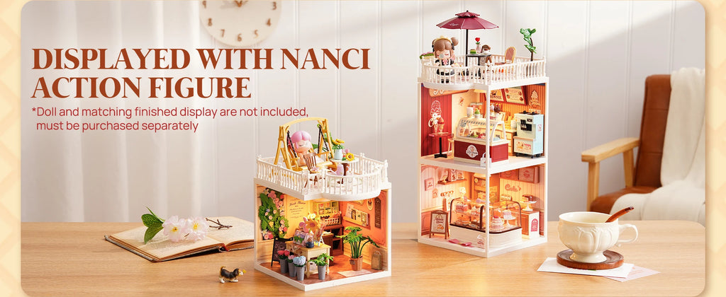 Robotime Rolife 3D Puzzle Lovely Pink Bedroom DIY Miniature House Kit Building Blocks Gift Girls Kids