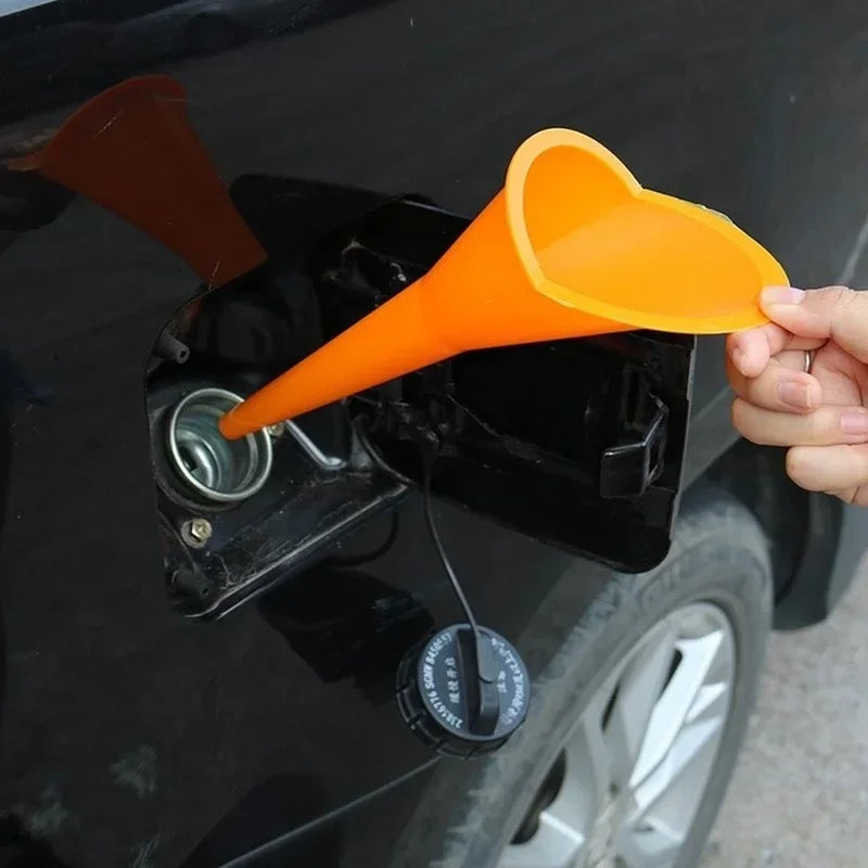 Car Long Stem Funnel Gasoline Oil Fuel Filling Tool Anti-splash Plastic Funnel Motorcycle Refueling Tools Auto Accessories