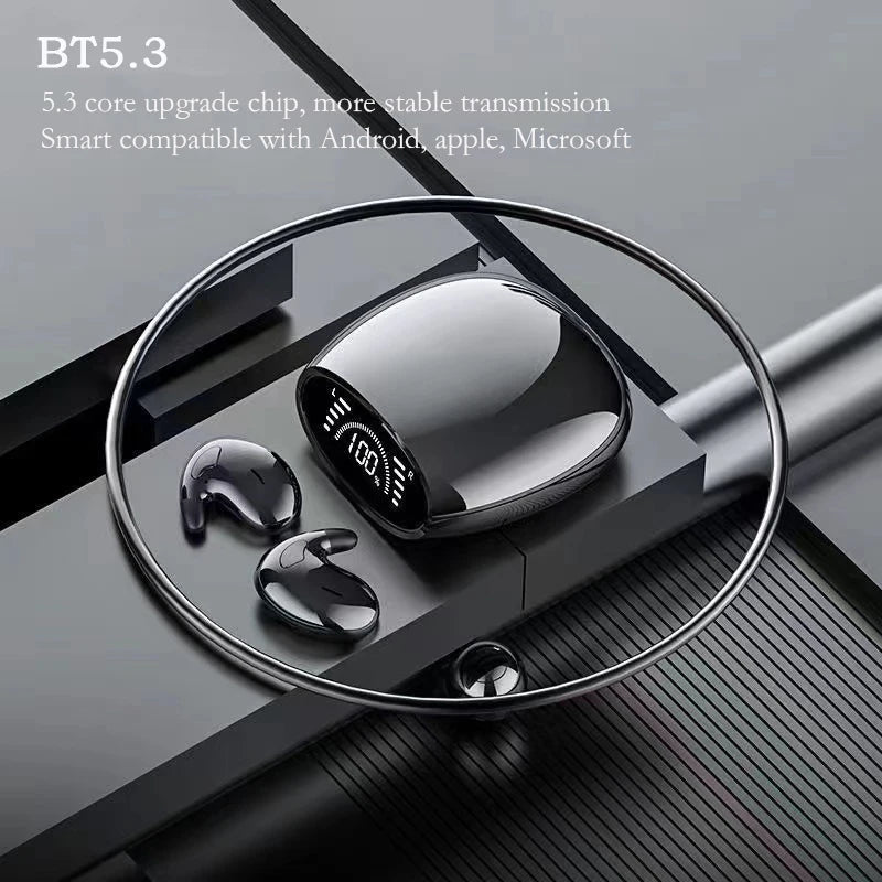 SK Sleep Headphones Bluetooth 5.3 Ultra-Thin Invisible Wireless Earbuds Waterproof Sport Button Control
