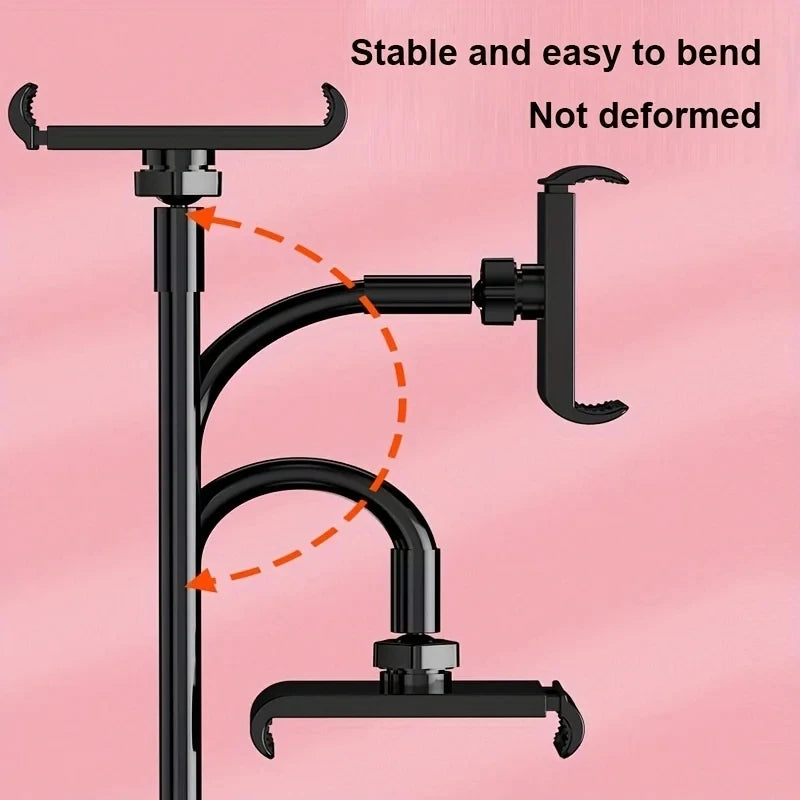 Foldable 70cm Phone Tablet Clip Stand Lazy Bedside Desk Holder for iPad Samsung Xiaomi ASUS Tabs