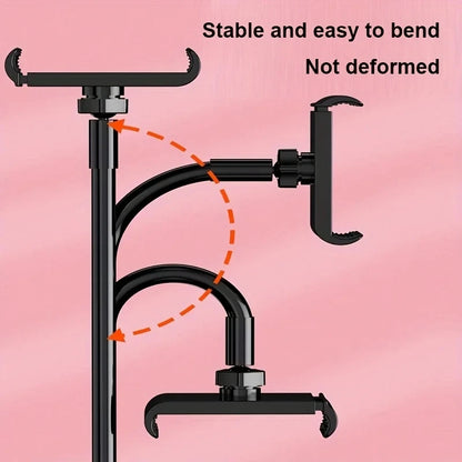 Foldable 70cm Phone Tablet Clip Stand Lazy Bedside Desk Holder for iPad Samsung Xiaomi ASUS Tabs
