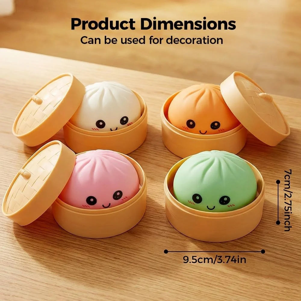 Dumpling Squishies Toy, Dumpling Squishy Mystery Box, Giant Squishies Stress Relief Toy, Super Soft Slow Rising Fidget Sensory Toys for Easter Basket Stuffers, Parties, Classroom Prizes Adults Kids.