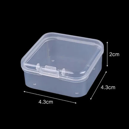 60/6PCS Mini Storage Box Transparent Plastic Jewelry Storage Box Container Portable Earring Ring Earplugs Packaging Storage 2042