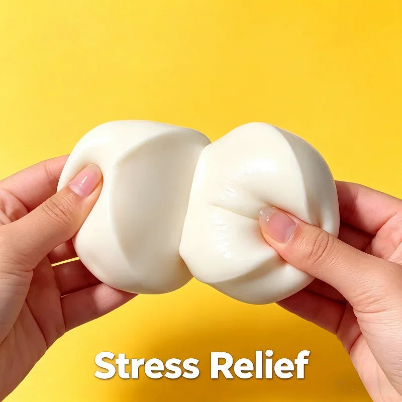 Squeeze Toys Milk Cake Squeeze Taba Soft Toy, Cute Milky White Squeeze Toy, Finger Toy, Stress Relief Toy, Soft Girl Birthday Gift Toy