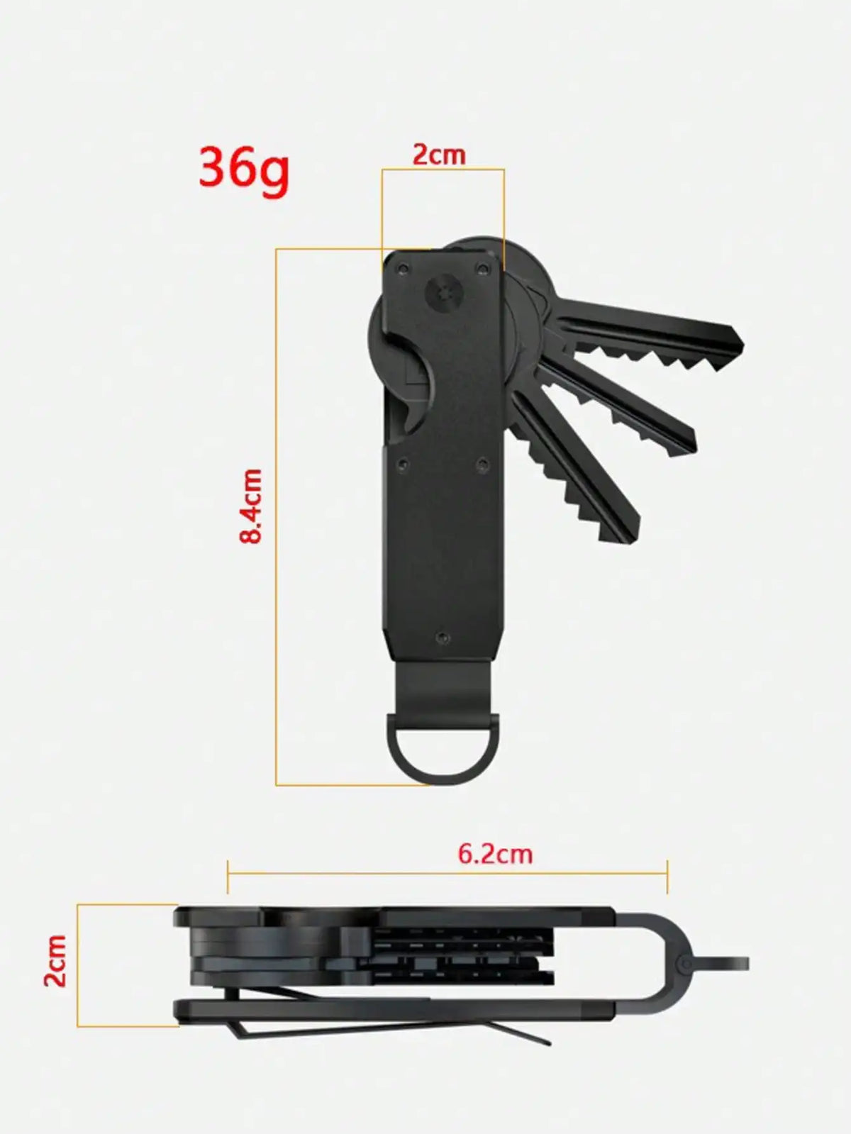 Metal Keychain, Aluminum Alloy Key Organizer, Best Gift For Men And Women