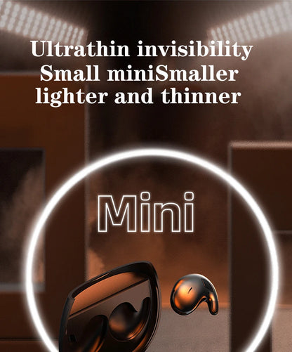 SK Sleep Headphones Bluetooth 5.3 Ultra-Thin Invisible Wireless Earbuds Waterproof Sport Button Control