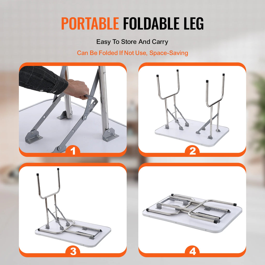 SucceBuy Pet Grooming Table Two Arms with Clamp Dog Station Foldable Pets Stand for Medium Small Dogs with Grooming Loop