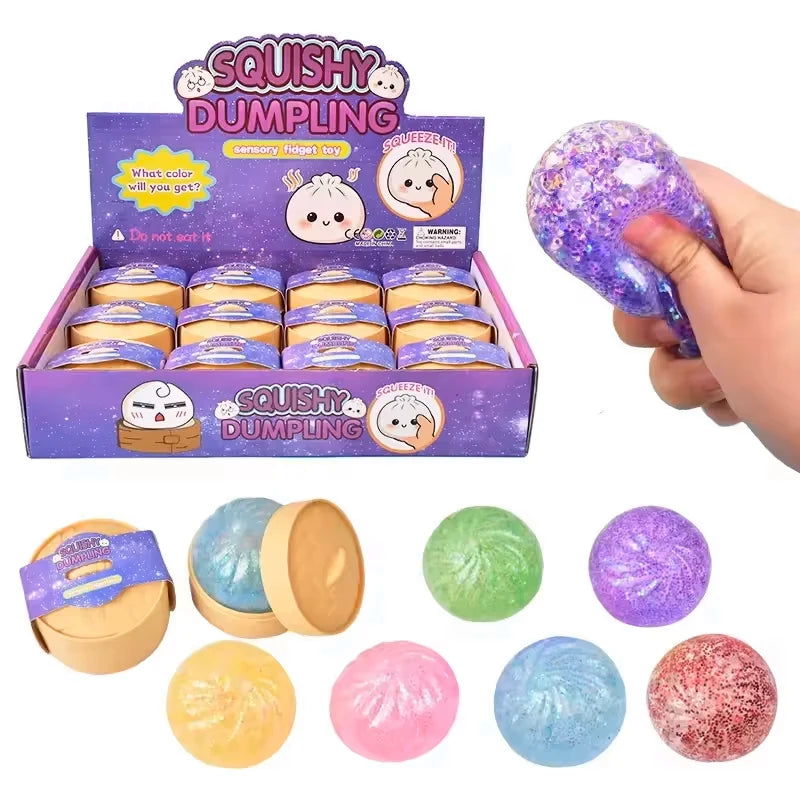 Simulation Flash Dumpling Pressure Ball Slow Rebound Soft Pinch Decompression Baozi modeling stress relief toy birthday Gifts